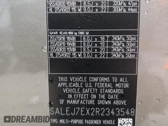 ✅ 2024 Land Rover Defender S • VIN: SALEJ7EX2R2343548 • Lot: 62401685. Listed on Copart with 3,574 mi. Free auction sales archive from the USA and detailed vehicle history report at DreamBid. Image 13.