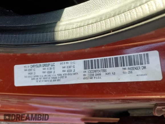 ✅ 2012 Dodge Avenger SE • VIN: 1C3CDZAB7CN173581 • Лот: 76784644. Опубликован ранее на Copart с пробегом 99 905 миль. Бесплатный доступ к архиву аукционных продаж из США и подробный отчёт об истории автомобиля на DreamBid. Изображение 12.