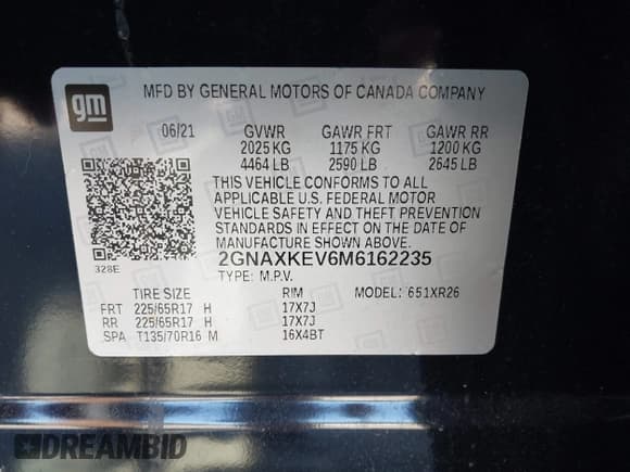 ✅ 2021 Chevrolet Equinox LT • VIN: 2GNAXKEV6M6162235 • Lot: 43419358. Wystawiony na IAAI z przebiegiem 45 727 mil. Bezpłatny archiwum sprzedaży aukcyjnych z USA i szczegółowy raport historii pojazdu na DreamBid. Zdjęcie 9.