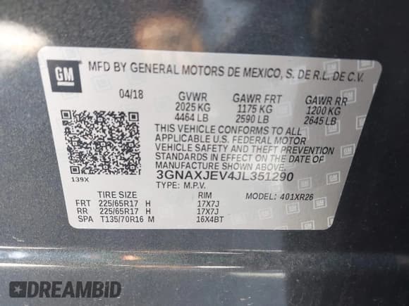 ✅ 2018 Chevrolet Equinox LT • VIN: 3GNAXJEV4JL351290 • Lot: 43480808. Wystawiony na IAAI z przebiegiem 165 692 mil. Bezpłatny archiwum sprzedaży aukcyjnych z USA i szczegółowy raport historii pojazdu na DreamBid. Zdjęcie 9.