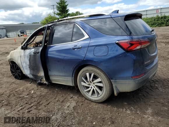 2023 Chevrolet Equinox Premier with VIN 3GNAXXEG2PL111927, listed as a Copart auction lot 70936425 with 25,000 mi miles and Salvage title. Bid and sale history available at DreamBid. Image 2.