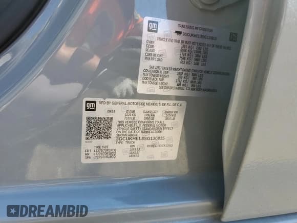 ✅ 2025 Chevrolet Silverado 1500 ZR2 • VIN: 3GCUKHEL8SG130815 • Lot: 82515075. Listed on Copart with 14,386 mi. Free auction sales archive from the USA and detailed vehicle history report at DreamBid. Image 12.