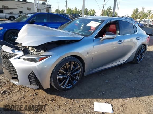 ✅ 2023 Lexus IS 350 F Sport • VIN: JTHGZ1B20P5070537 • Lot: 43593396. Wystawiony na IAAI z przebiegiem 18 190 mil. Bezpłatny archiwum sprzedaży aukcyjnych z USA i szczegółowy raport historii pojazdu na DreamBid. Zdjęcie 2.