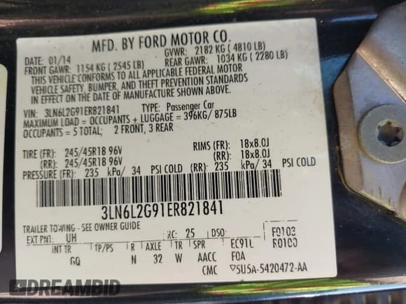 ✅ 2014 Lincoln MKZ • VIN: 3LN6L2G91ER821841 • Lot: 42655383. Wystawiony na IAAI z przebiegiem Nie podano. Bezpłatny archiwum sprzedaży aukcyjnych z USA i szczegółowy raport historii pojazdu na DreamBid. Zdjęcie 9.