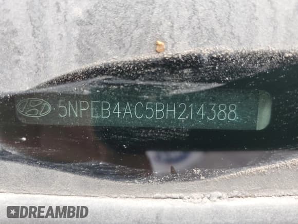 ✅ 2011 Hyundai Sonata GLS • VIN: 5NPEB4AC5BH214388 • Lot: 67473344. Listed on Copart with Not provided. Free auction sales archive from the USA and detailed vehicle history report at DreamBid. Image 14.