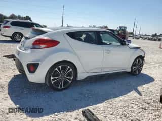 2016 Hyundai Veloster Turbo with VIN KMHTC6AE4GU296124, listed as a Copart auction lot 82507755 with 93,957 mi miles and Salvage title. Bid and sale history available at DreamBid. Image 3.