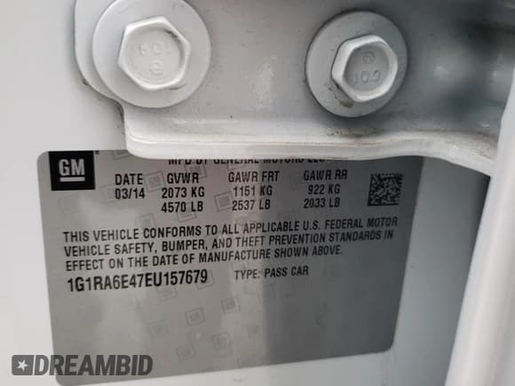 ✅ 2014 Chevrolet Volt • VIN: 1G1RA6E47EU157679 • Lot: 79490404. Wystawiony na Copart z przebiegiem Nie podano. Bezpłatny archiwum sprzedaży aukcyjnych z USA i szczegółowy raport historii pojazdu na DreamBid. Zdjęcie 12.