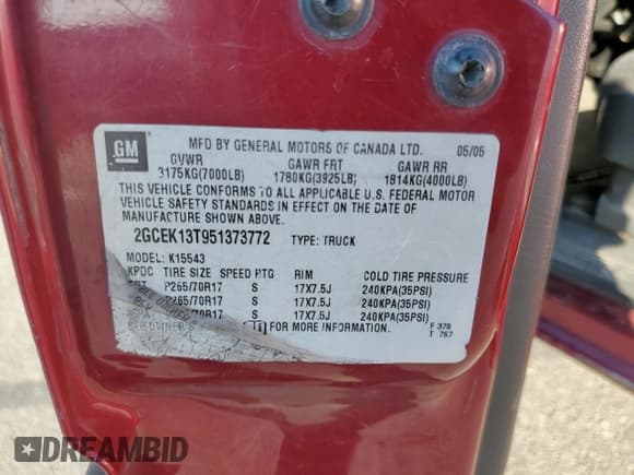 ✅ 2005 Chevrolet Silverado 1500 Z71 • VIN: 2GCEK13T951373772 • Лот: 74097654. Опубликован ранее на Copart с пробегом 186 922 миль. Бесплатный доступ к архиву аукционных продаж из США и подробный отчёт об истории автомобиля на DreamBid. Изображение 12.