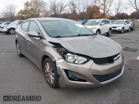 ✅ 2016 Hyundai Elantra SE • VIN: 5NPDH4AE6GH773239 • Lot: 43501557. Listed on IAAI with 165,448 mi. Free auction sales archive from the USA and detailed vehicle history report at DreamBid. Image 1.