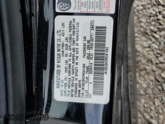 ✅ 2024 Nissan Z Performance • VIN: JN1BZ4BH0RM361682 • Lot: 71400615. Wystawiony na Copart z przebiegiem 4 100 mil. Bezpłatny archiwum sprzedaży aukcyjnych z USA i szczegółowy raport historii pojazdu na DreamBid. Zdjęcie 12.