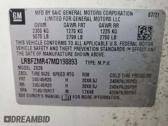 ✅ 2021 Buick Envision Preferred • VIN: LRBFZMR47MD198893 • Лот: 64674285. Опубликован ранее на Copart с пробегом 144 184 миль. Бесплатный доступ к архиву аукционных продаж из США и подробный отчёт об истории автомобиля на DreamBid. Изображение 14.