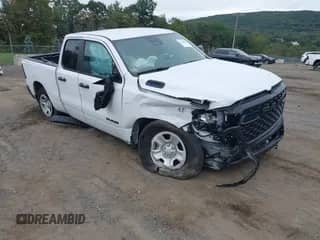 2025 Ram 1500 Tradesman with VIN 1C6RRFCG6SN575886, listed as a IAAI auction lot 43248790 with 12,410 mi miles and . Bid and sale history available at DreamBid. Image 1.