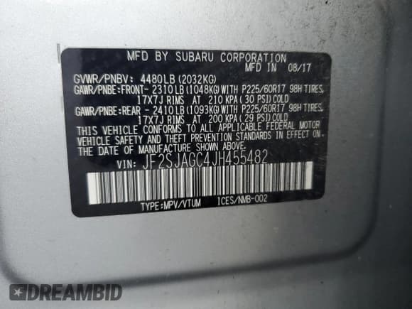 ✅ 2018 Subaru Forester Premium • VIN: JF2SJAGC4JH455482 • Lot: 87191385. Wystawiony na Copart z przebiegiem 81 955 mil. Bezpłatny archiwum sprzedaży aukcyjnych z USA i szczegółowy raport historii pojazdu na DreamBid. Zdjęcie 13.