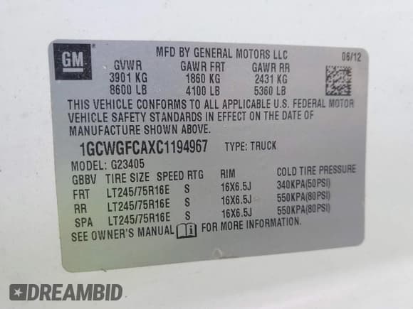 ✅ 2012 Chevrolet Express Cargo • VIN: 1GCWGFCAXC1194967 • Lot: 43006497. Wystawiony na IAAI z przebiegiem 211 039 mil. Bezpłatny archiwum sprzedaży aukcyjnych z USA i szczegółowy raport historii pojazdu na DreamBid. Zdjęcie 9.