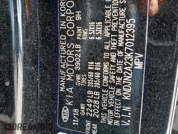 ✅ 2019 Kia Soul • VIN: KNDJN2A23K7012395 • Lot: 82389185. Listed on Copart with 94,752 mi. Free auction sales archive from the USA and detailed vehicle history report at DreamBid. Image 12.