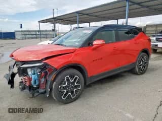 2023 Chevrolet Blazer RS with VIN 3GNKBERS9PS189505, listed as a Copart auction lot 66619535 with 9,923 mi miles and Salvage title. Bid and sale history available at DreamBid. Image 1.