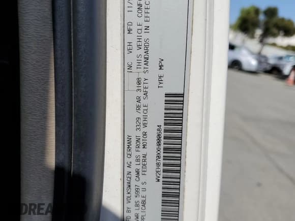 ✅ 1999 Volkswagen EuroVan CV • VIN: WV2EH870XXH000684 • Лот: 62933615. Опубликован ранее на Copart с пробегом 203 676 миль. Бесплатный доступ к архиву аукционных продаж из США и подробный отчёт об истории автомобиля на DreamBid. Изображение 13.