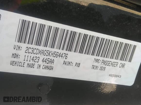 2019 Dodge Charger Police с VIN 2C3CDXAG5KH564476, выставлен на аукционе IAAI как лот 43048012 с пробегом 93 273 миль миль и . История ставок и продаж доступна на DreamBid. Изображение 9.