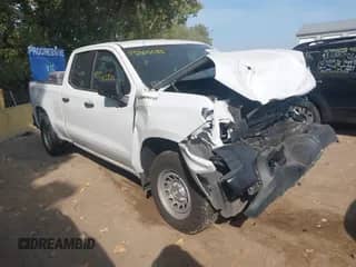 2021 Chevrolet Silverado 1500 Work Truck z VIN 1GCRWAEH4MZ407220, wystawiony jako IAAI lot #43265588 z przebiegiem 104 655 mil mil oraz . Historia ofert i sprzedaży dostępna na DreamBid. Obrazek 1.