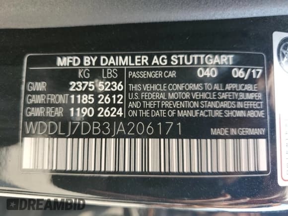 ✅ 2018 Mercedes-Benz CLS 550 • VIN: WDDLJ7DB3JA206171 • Lot: 81282995. Listed on Copart with 164,885 mi. Free auction sales archive from the USA and detailed vehicle history report at DreamBid. Image 13.