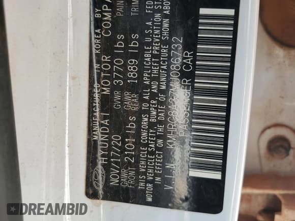 ✅ 2021 Hyundai Venue SEL • VIN: KMHRC8A37MU086732 • Lot: 59183105. Listed on Copart with 104,202 mi. Free auction sales archive from the USA and detailed vehicle history report at DreamBid. Image 12.