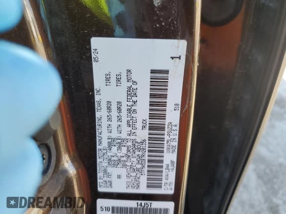 ✅ 2024 Toyota Tundra 1794 Edition • VIN: 5TFMA5DB7RX201356 • Lot: 81678665. Listed on Copart with 27,182 mi. Free auction sales archive from the USA and detailed vehicle history report at DreamBid. Image 12.