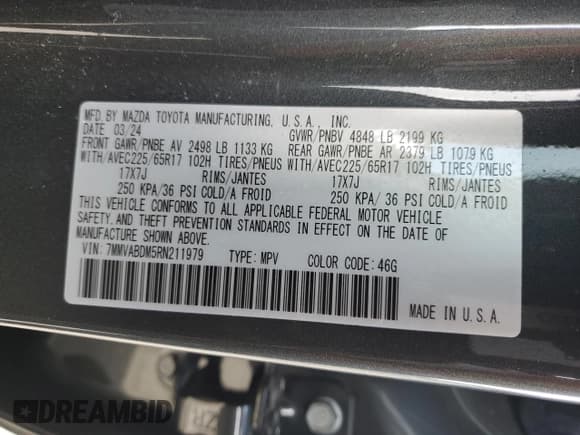 ✅ 2024 Mazda CX-50 S Premium • VIN: 7MMVABDM5RN211979 • Lot: 81105005. Wystawiony na Copart z przebiegiem 10 630 mil. Bezpłatny archiwum sprzedaży aukcyjnych z USA i szczegółowy raport historii pojazdu na DreamBid. Zdjęcie 13.