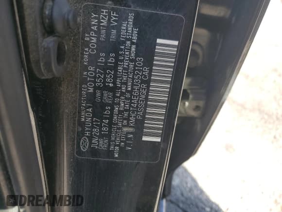 ✅ 2017 Hyundai Accent SE • VIN: KMHCT4AE6HU352103 • Lot: 91222515. Wystawiony na Copart z przebiegiem 205 973 mil. Bezpłatny archiwum sprzedaży aukcyjnych z USA i szczegółowy raport historii pojazdu na DreamBid. Zdjęcie 12.