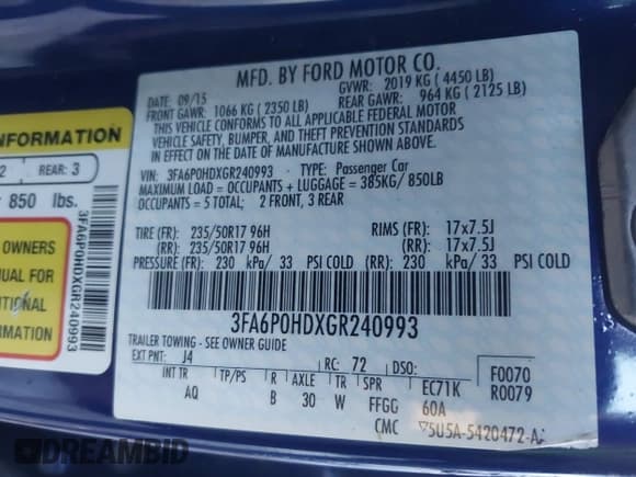 ✅ 2016 Ford Fusion SE • VIN: 3FA6P0HDXGR240993 • Lot: 43724206. Wystawiony na IAAI z przebiegiem 200 705 mil. Bezpłatny archiwum sprzedaży aukcyjnych z USA i szczegółowy raport historii pojazdu na DreamBid. Zdjęcie 9.