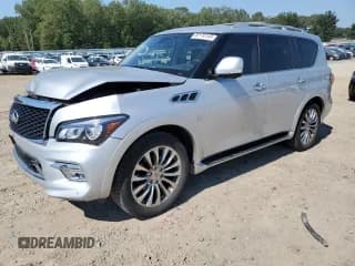✅ 2017 Infiniti QX80 • VIN: JN8AZ2NF1H9645271 • Lot: 82174145. Listed on Copart with 165,518 mi. Free auction sales archive from the USA and detailed vehicle history report at DreamBid. Image 1.