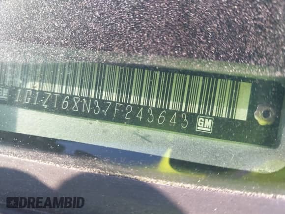 2007 Chevrolet Malibu Maxx LT z VIN 1G1ZT68N37F243643, wystawiony jako IAAI lot #42978120 z przebiegiem 170 936 mil mil oraz . Historia ofert i sprzedaży dostępna na DreamBid. Obrazek 9.