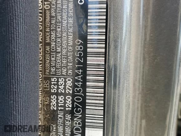 ✅ 2004 Mercedes-Benz S 430 • VIN: WDBNG70J34A412589 • Lot: 71116075. Listed on Copart with 108,840 mi. Free auction sales archive from the USA and detailed vehicle history report at DreamBid. Image 12.