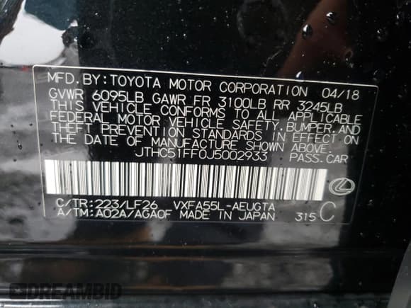 ✅ 2018 Lexus LS 500 • VIN: JTHC51FF0J5002933 • Лот: 78499933. Опубликован ранее на Copart с пробегом 100 338 миль. Бесплатный доступ к архиву аукционных продаж из США и подробный отчёт об истории автомобиля на DreamBid. Изображение 14.