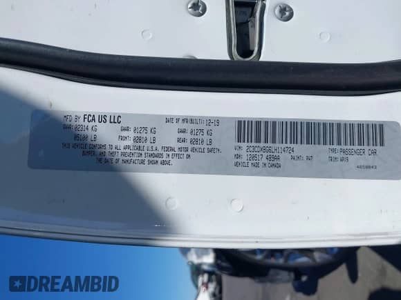 2020 Dodge Charger SXT с VIN 2C3CDXBG6LH114724, выставлен на аукционе IAAI как лот 42888332 с пробегом 80 138 миль миль и . История ставок и продаж доступна на DreamBid. Изображение 9.