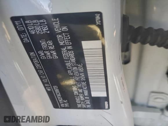 ✅ 2012 Volvo S60 T5 • VIN: YV1622FS6C2088709 • Lot: 93631695. Wystawiony na Copart z przebiegiem 176 480 mil. Bezpłatny archiwum sprzedaży aukcyjnych z USA i szczegółowy raport historii pojazdu na DreamBid. Zdjęcie 12.