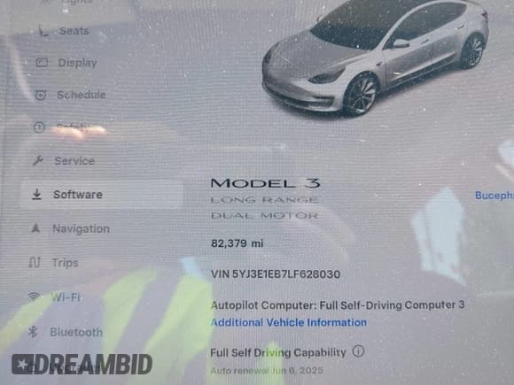 ✅ 2020 Tesla Model 3 Long Range • VIN: 5YJ3E1EB7LF628030 • Lot: 42357277. Listed on IAAI with 82,379 mi. Free auction sales archive from the USA and detailed vehicle history report at DreamBid. Image 7.