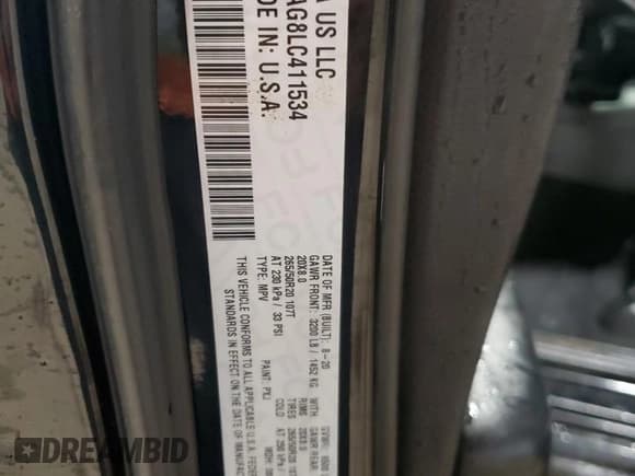 ✅ 2020 Dodge Durango SXT Plus • VIN: 1C4RDJAG8LC411534 • Lot: 44941505. Listed on Copart with 56,203 mi. Free auction sales archive from the USA and detailed vehicle history report at DreamBid. Image 13.