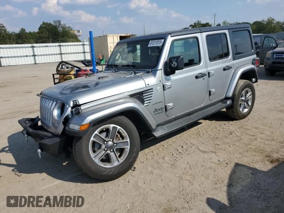 ✅ 2020 Jeep Wrangler Unlimited Sahara • VIN: 1C4HJXEN4LW204637 • Lot: 81511515. Listed on Copart with 89,894 mi. Free auction sales archive from the USA and detailed vehicle history report at DreamBid. Image 1.