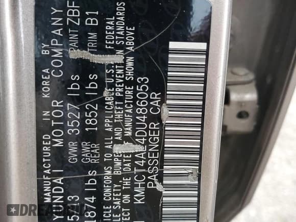 ✅ 2013 Hyundai Accent GLS • VIN: KMHCT4AE4DU486053 • Лот: 73140704. Опубликован ранее на Copart с пробегом 165 193 миль. Бесплатный доступ к архиву аукционных продаж из США и подробный отчёт об истории автомобиля на DreamBid. Изображение 12.