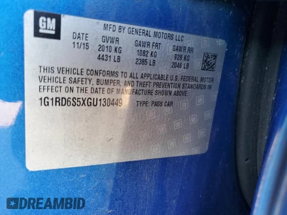 ✅ 2016 Chevrolet Volt Premier • VIN: 1G1RD6S5XGU130449 • Lot: 80897883. Wystawiony na Copart z przebiegiem Nie podano. Bezpłatny archiwum sprzedaży aukcyjnych z USA i szczegółowy raport historii pojazdu na DreamBid. Zdjęcie 12.