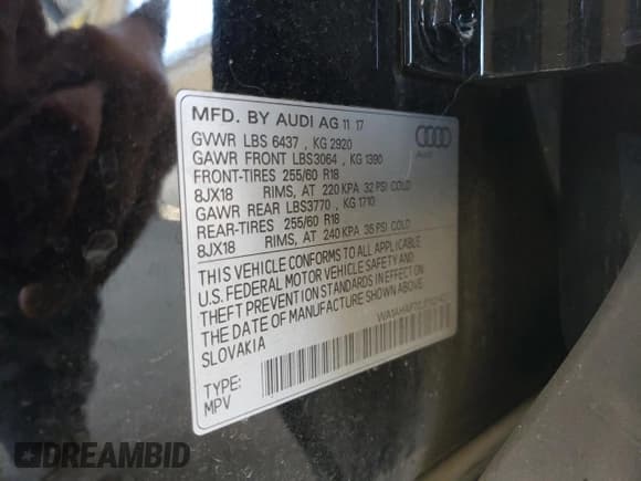 ✅ 2018 Audi Q7 Premium • VIN: WA1AHAF72JD021427 • Лот: 71916345. Опубликован ранее на Copart с пробегом 75 098 миль. Бесплатный доступ к архиву аукционных продаж из США и подробный отчёт об истории автомобиля на DreamBid. Изображение 13.