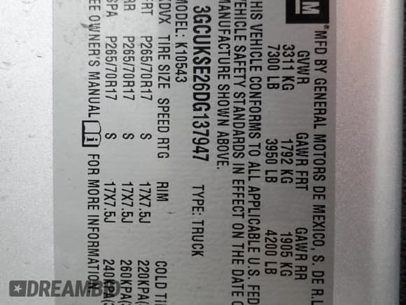 ✅ 2013 Chevrolet Silverado 1500 LT • VIN: 3GCUKSE26DG137947 • Lot: 89315225. Listed on Copart with 144,193 mi. Free auction sales archive from the USA and detailed vehicle history report at DreamBid. Image 12.