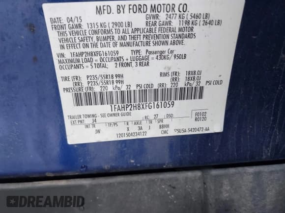 ✅ 2015 Ford Taurus SEL • VIN: 1FAHP2H8XFG161059 • Lot: 42960017. Wystawiony na IAAI z przebiegiem 139 068 mil. Bezpłatny archiwum sprzedaży aukcyjnych z USA i szczegółowy raport historii pojazdu na DreamBid. Zdjęcie 9.