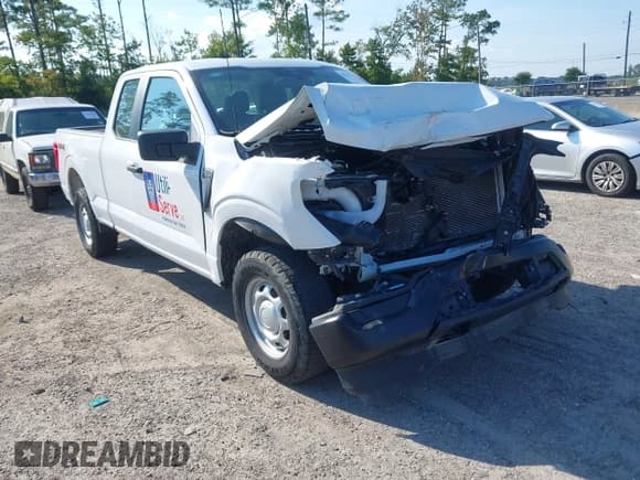 ✅ 2023 Ford F-150 XL • VIN: 1FTFX1E54PKE30970 • Lot: 43215139. Listed on IAAI with 45,532 mi. Free auction sales archive from the USA and detailed vehicle history report at DreamBid. Image 1.
