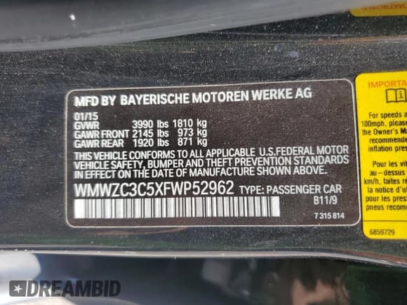 ✅ 2015 MINI Countryman S • VIN: WMWZC3C5XFWP52962 • Lot: 68687385. Listed on Copart with 92,970 mi. Free auction sales archive from the USA and detailed vehicle history report at DreamBid. Image 14.