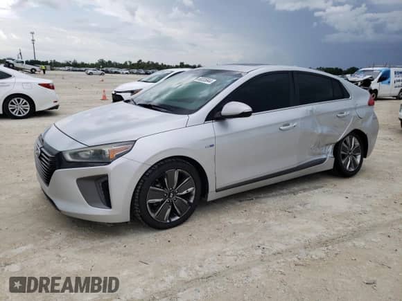 2017 Hyundai Ioniq Limited z VIN KMHC85LC5HU035917, wystawiony jako Copart lot #68335844 z przebiegiem 134 831 mil mil oraz Nie do naprawy • Non repairable. Historia ofert i sprzedaży dostępna na DreamBid. Obrazek 1.