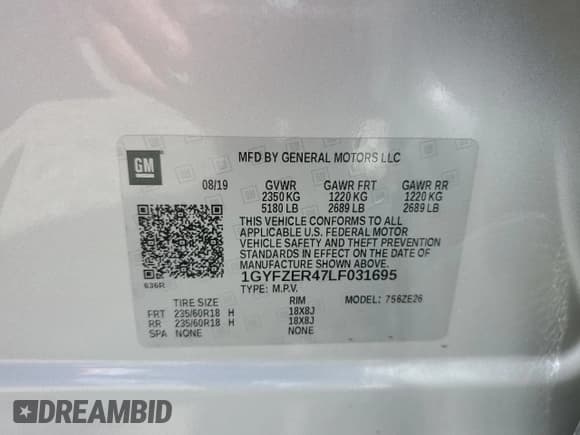 ✅ 2020 Cadillac XT4 FWD Sport • VIN: 1GYFZER47LF031695 • Lot: 59226655. Wystawiony na Copart z przebiegiem 58 540 mil. Bezpłatny archiwum sprzedaży aukcyjnych z USA i szczegółowy raport historii pojazdu na DreamBid. Zdjęcie 13.