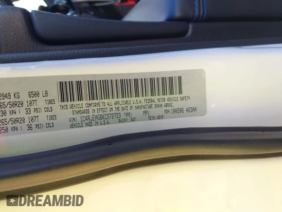 ✅ 2019 Jeep Grand Cherokee Upland • VIN: 1C4RJEAG6KC572723 • Lot: 43625475. Listed on IAAI with 73,461 mi. Free auction sales archive from the USA and detailed vehicle history report at DreamBid. Image 9.