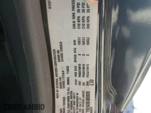 ✅ 2007 Chevrolet Colorado Work Truck • VIN: 1GCDT19E978185920 • Лот: 77146674. Опубликован ранее на Copart с пробегом 218 166 миль. Бесплатный доступ к архиву аукционных продаж из США и подробный отчёт об истории автомобиля на DreamBid. Изображение 13.