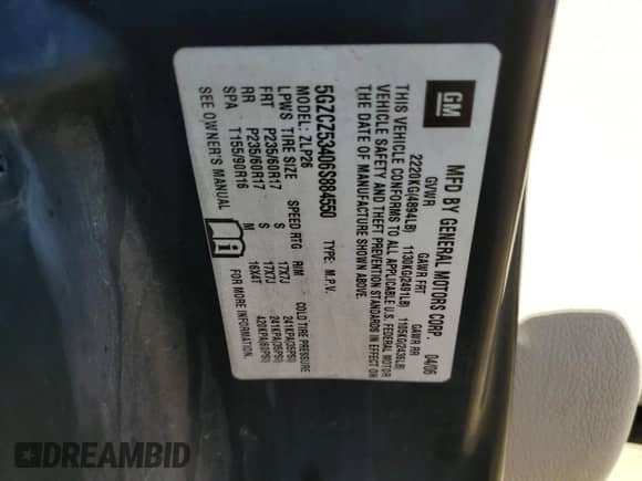 2006 Saturn VUE z VIN 5GZCZ53406S884550, wystawiony jako Copart lot #83521904 z przebiegiem 216 930 mil mil oraz Szkoda całkowita • Salvage title. Historia ofert i sprzedaży dostępna na DreamBid. Obrazek 13.